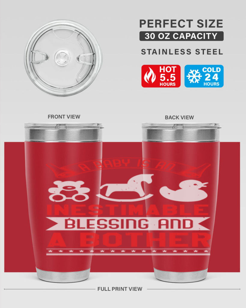 A baby is blessing and a bother Style 50#- baby shower- tumbler