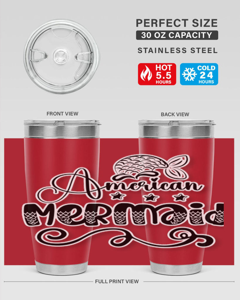 American Mermaid 15#- mermaid- Tumbler