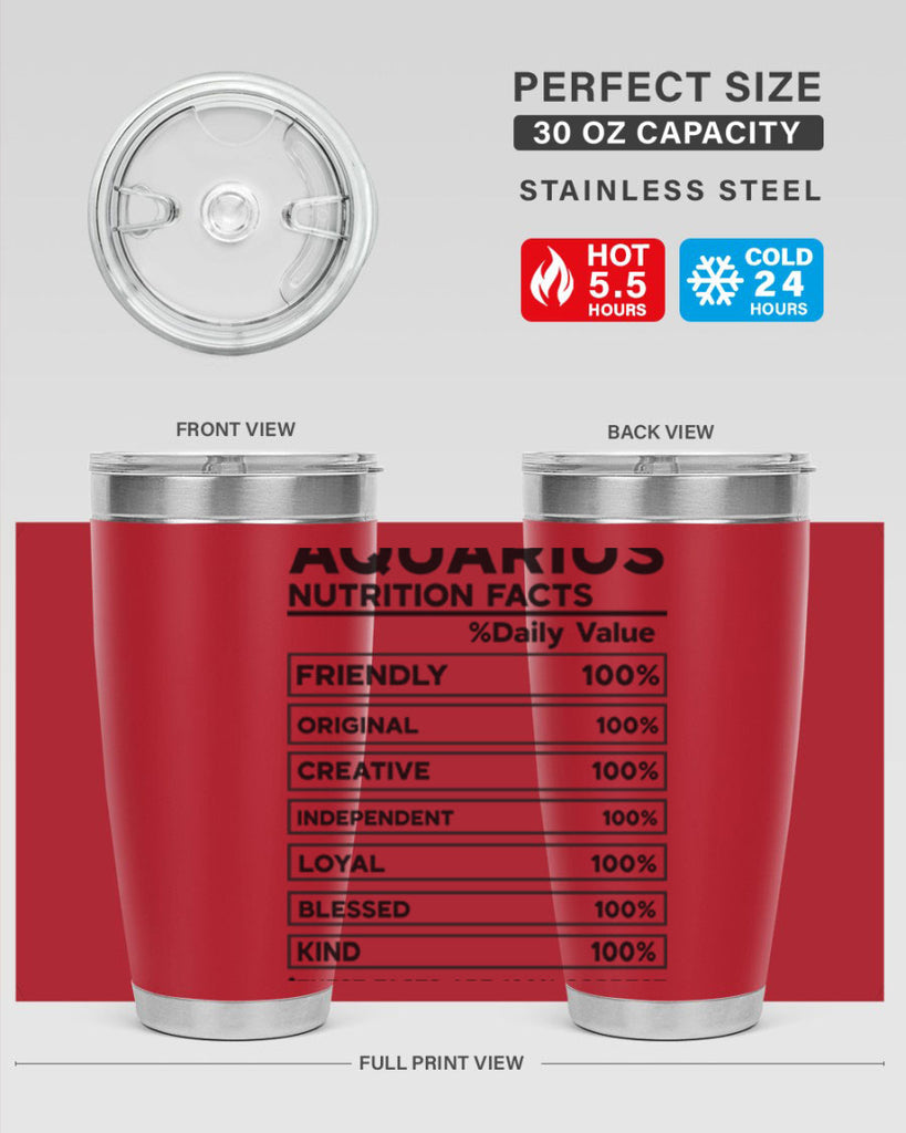 Aquarius Nutrition Facts 67#- zodiac- Tumbler
