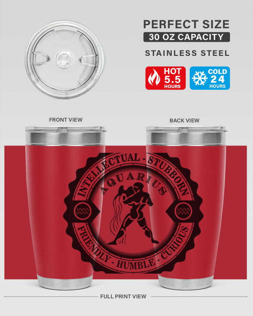 Aquarius balck 44#- zodiac- Tumbler