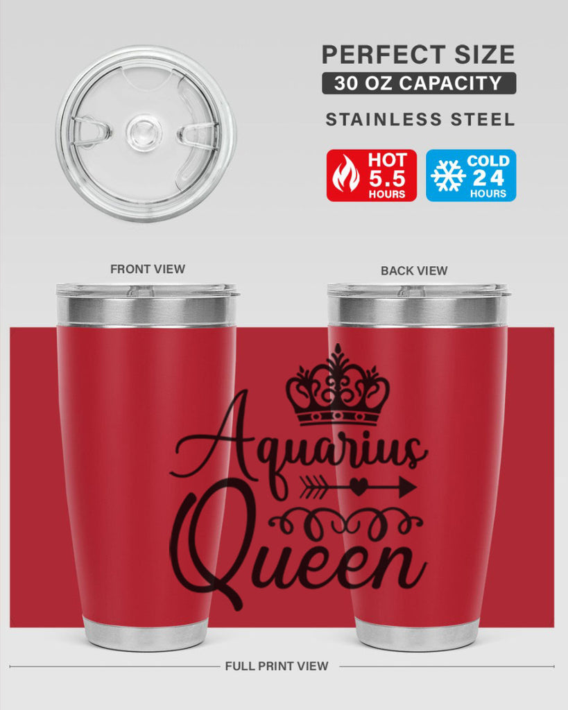 Aquarius queen 74#- zodiac- Tumbler