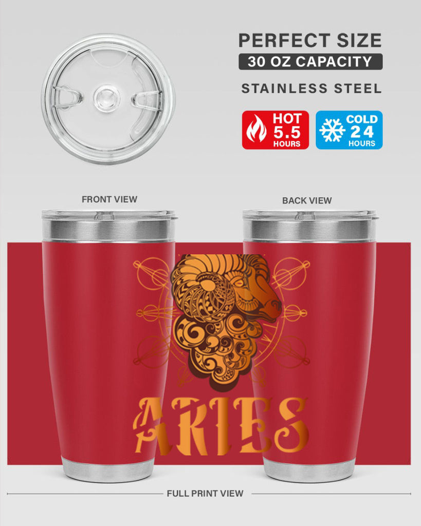 Aries 121#- zodiac- Tumbler