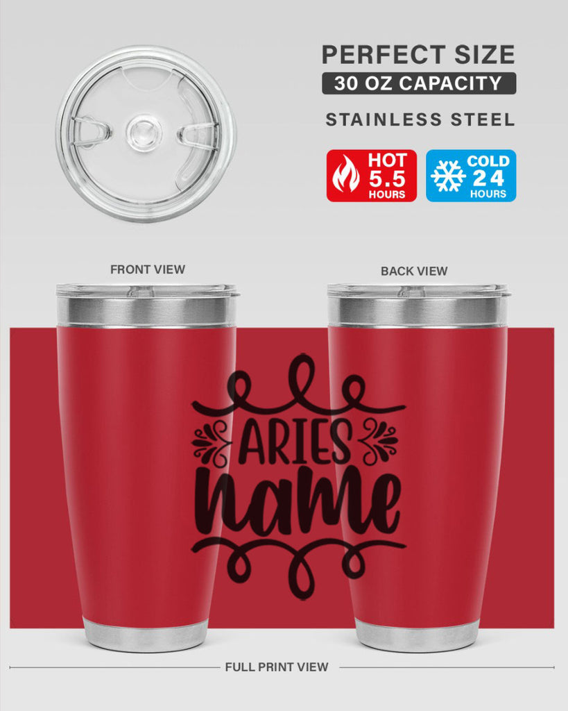 Ariesname 112#- zodiac- Tumbler