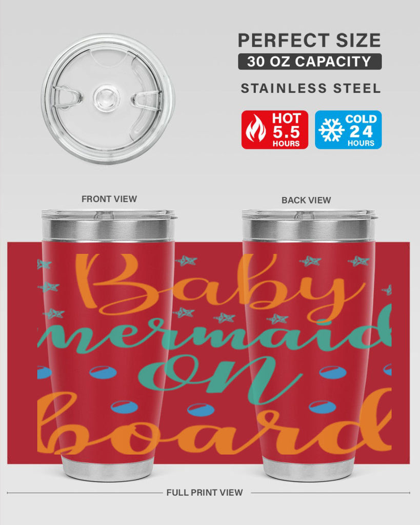 Baby Mermaid on Board 40#- mermaid- Tumbler