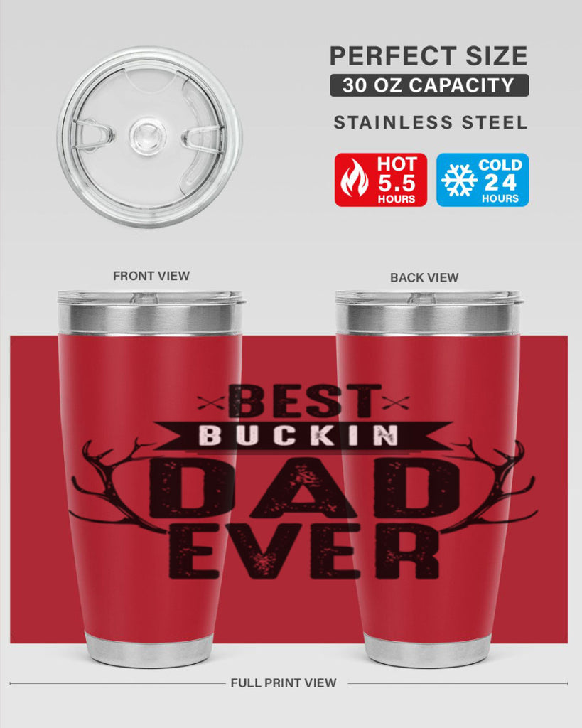 Best Buckin Dad ever 48#- dad- Tumbler