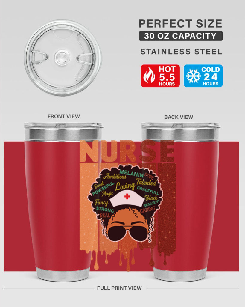 Black Nurse African Melanin Juneteenth 22#- Juneteenth- tumbler