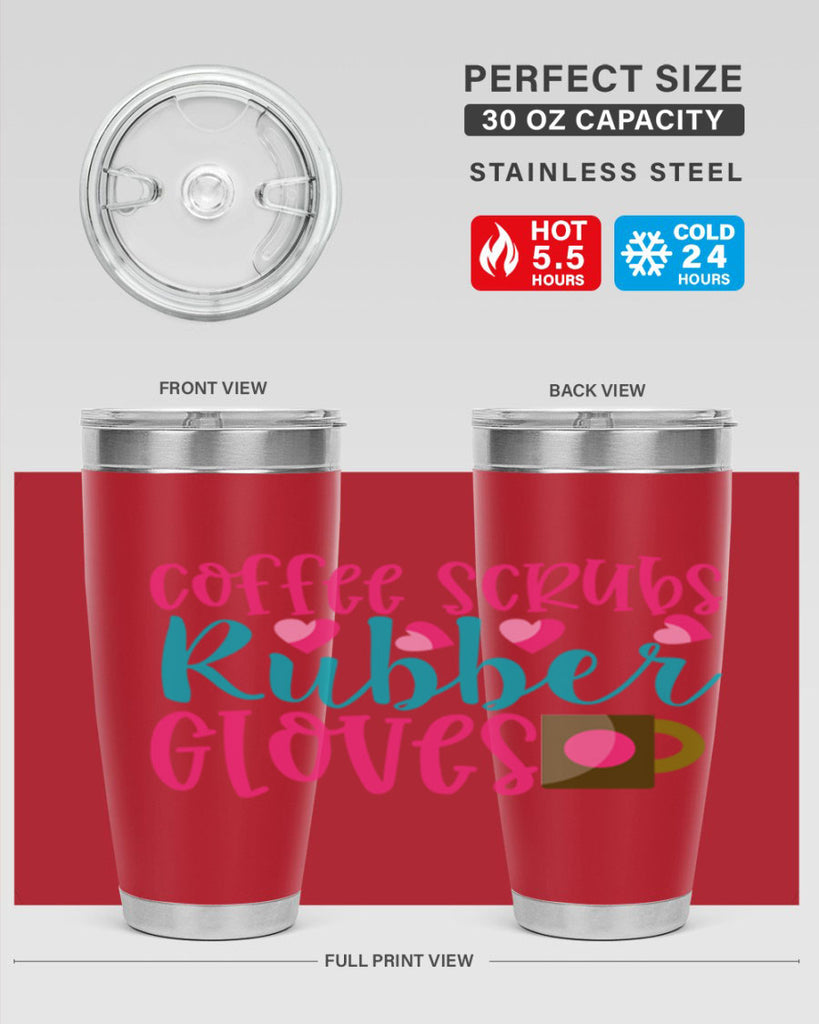 Coffee Scrubs Rubber Gloves Style 391#- nurse- tumbler