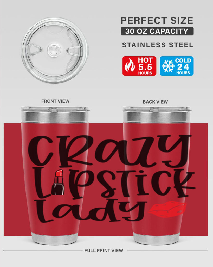 Crazy Lipstick Lady Style 240#- make up- Tumbler