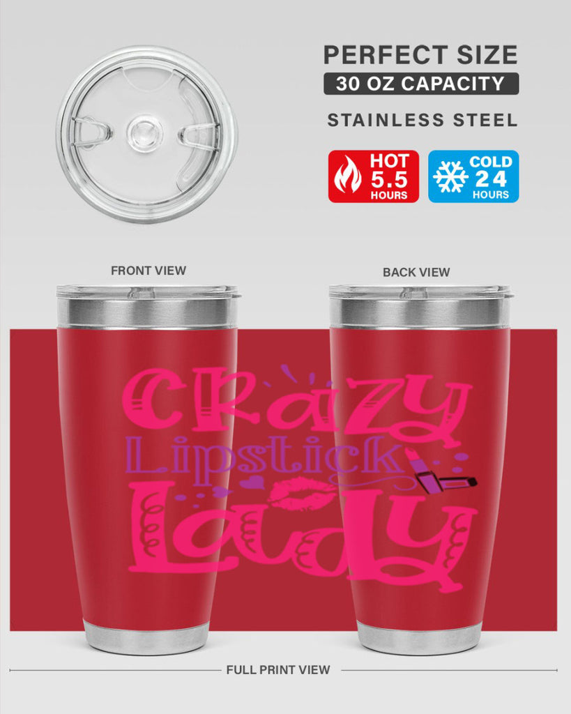 Crazy Lipstick Lady Style 241#- make up- Tumbler