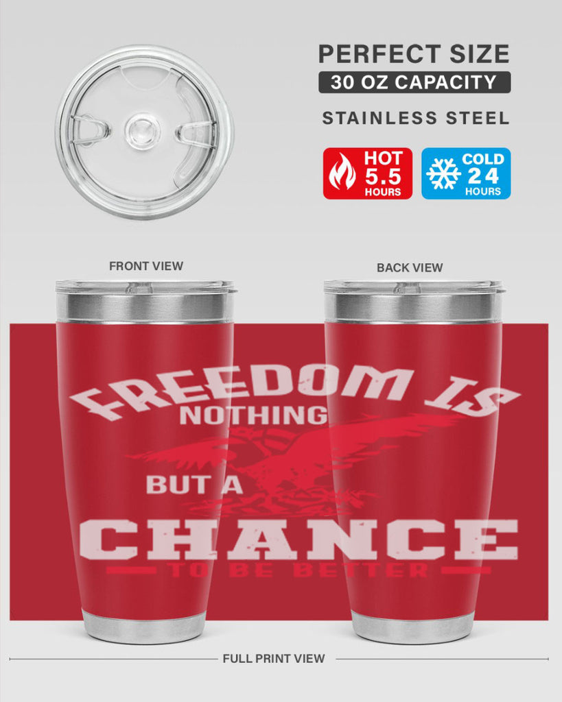 Freedom is nothing but a chance to be Style 83#- Fourt Of July- Tumbler