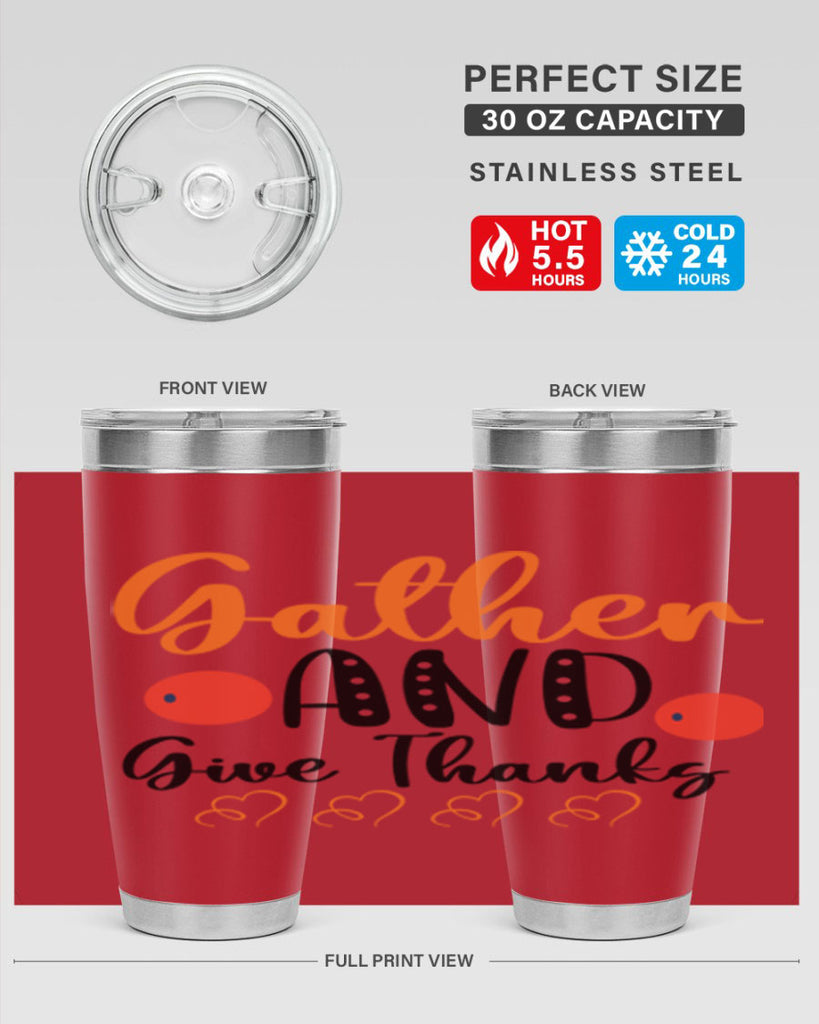Gather And Give Thanks 188#- fall- Tumbler