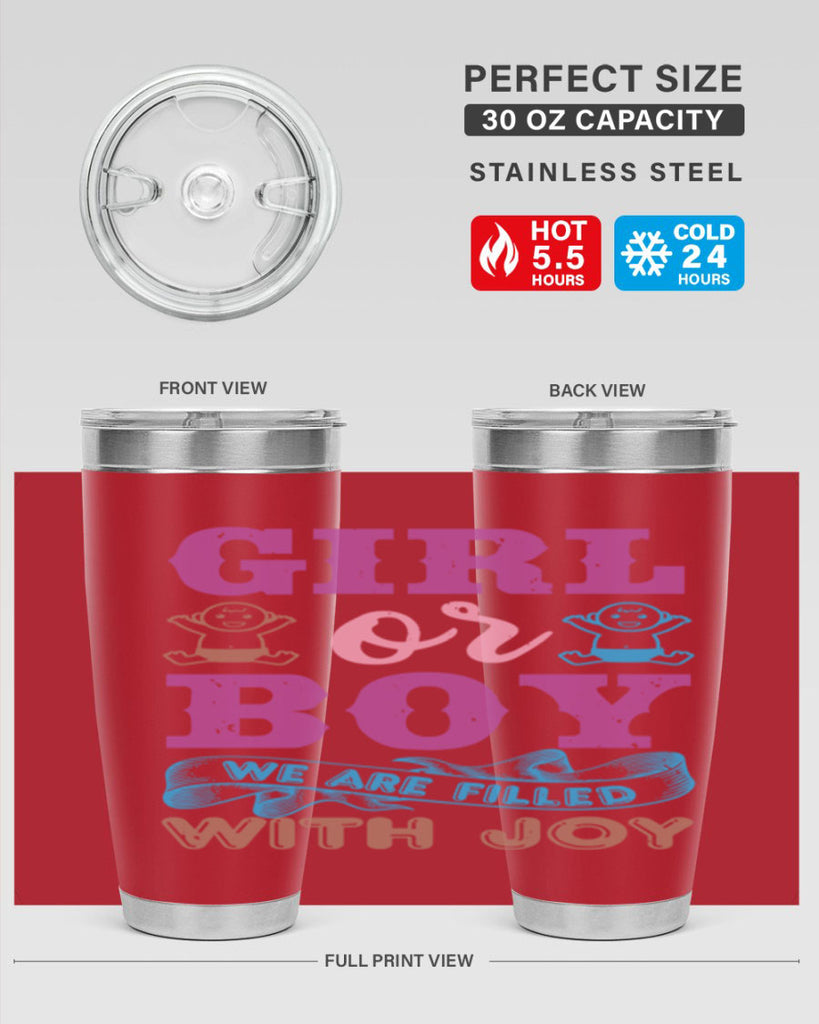 Girl or boy we are filled with joy Style 38#- baby shower- tumbler