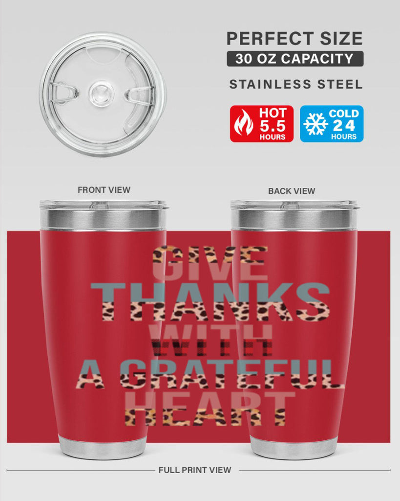 Give thanks with a grateful heart 195#- fall- Tumbler