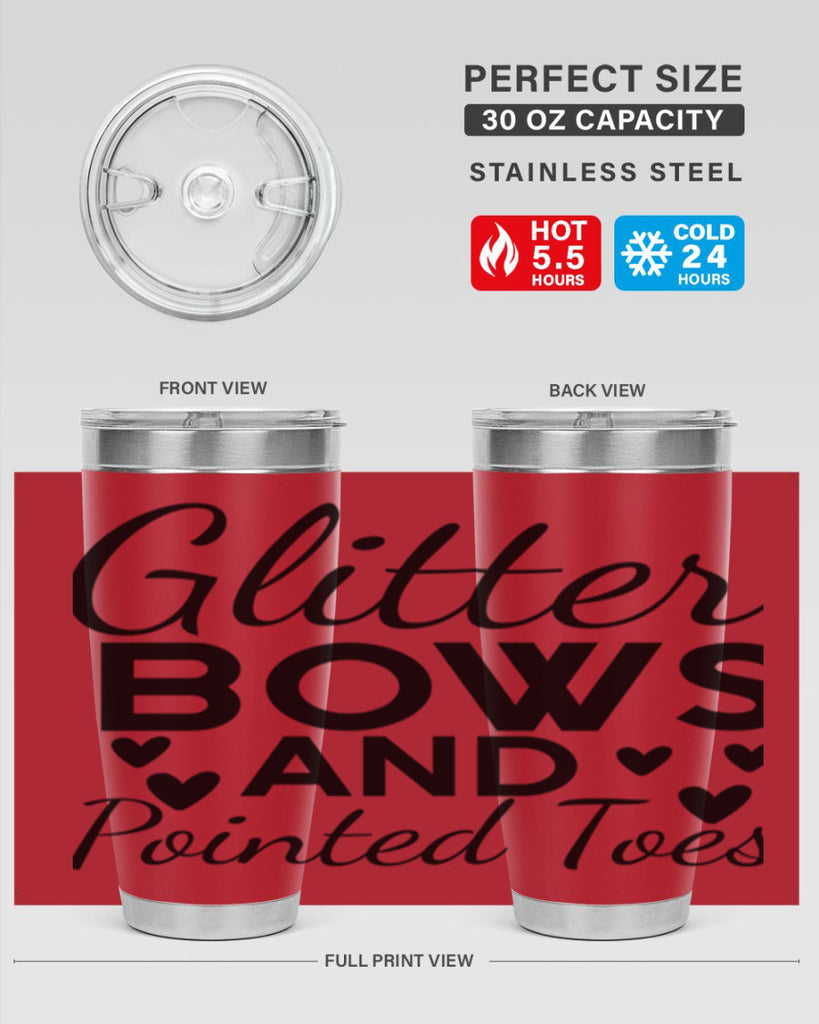 Glitter Bows and Pointed Toes 43#- ballet- Tumbler
