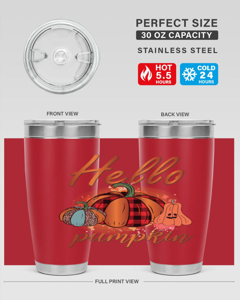 Hello Pumpkin 284#- fall- Tumbler