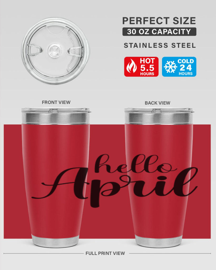 Hello april  219#- spring- Tumbler
