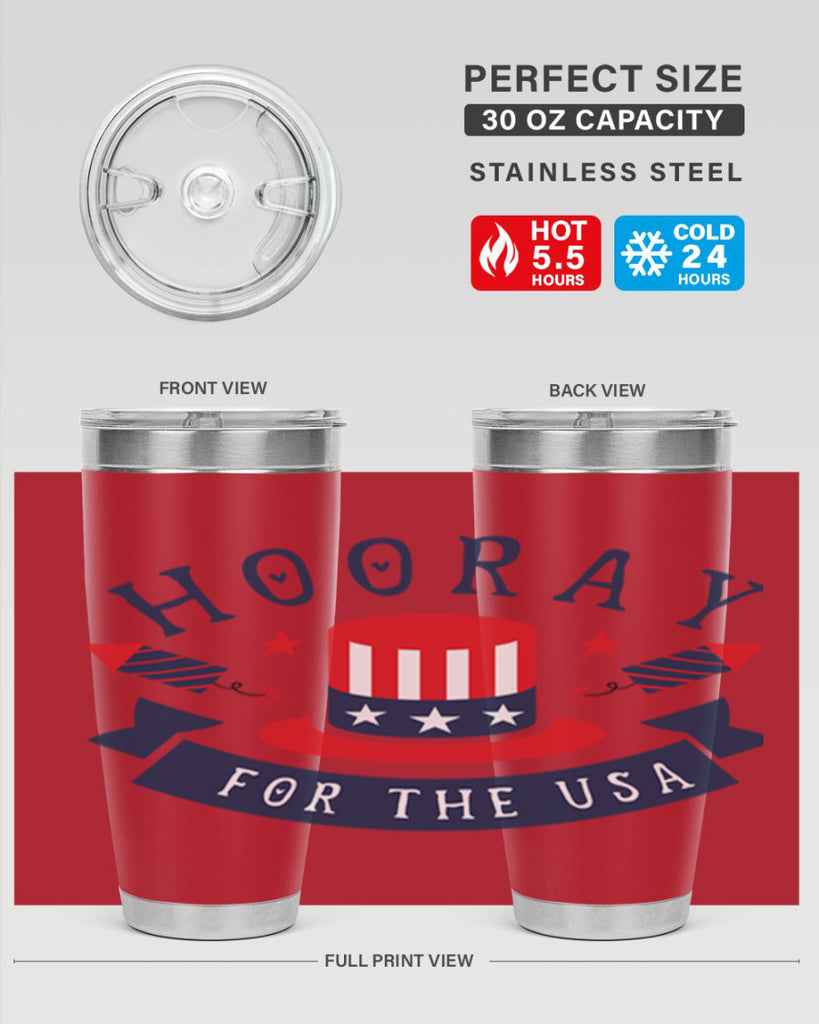 Hooray for the usa Style 42#- Fourt Of July- Tumbler