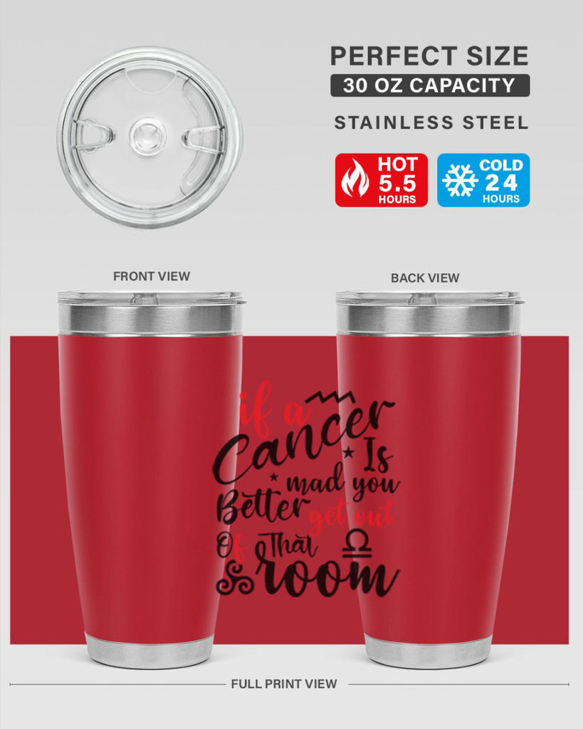 If A Cancer Is Mad You Better Get Out Of That Room 250#- zodiac- Tumbler