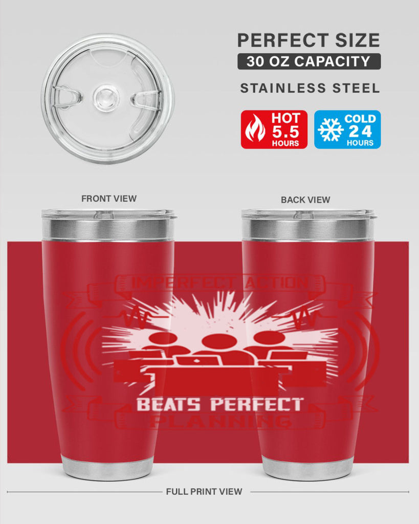 Imperfect action beats perfect planning Style 29#- coaching- tumbler
