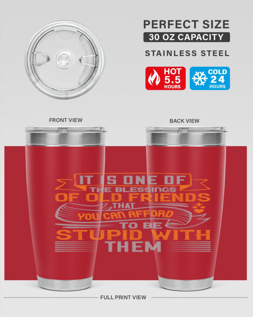 It is one of the blessings of old friends that you can afford to be stupid with them Style 77#- Best Friend- Tumbler