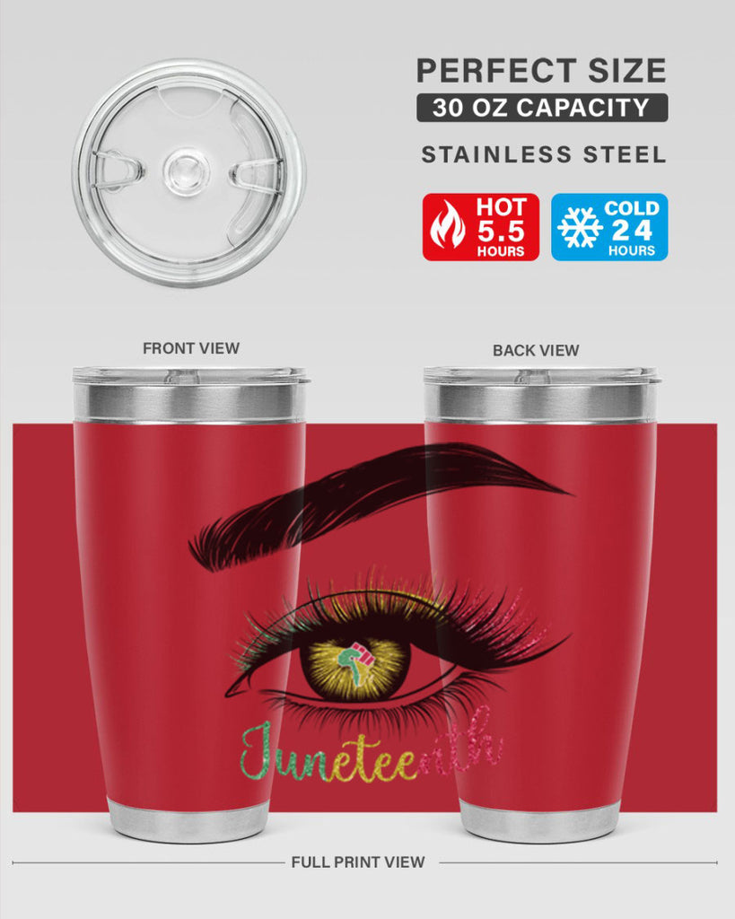 Juneteenth 1865 GirlS Eye 3#- Juneteenth- tumbler