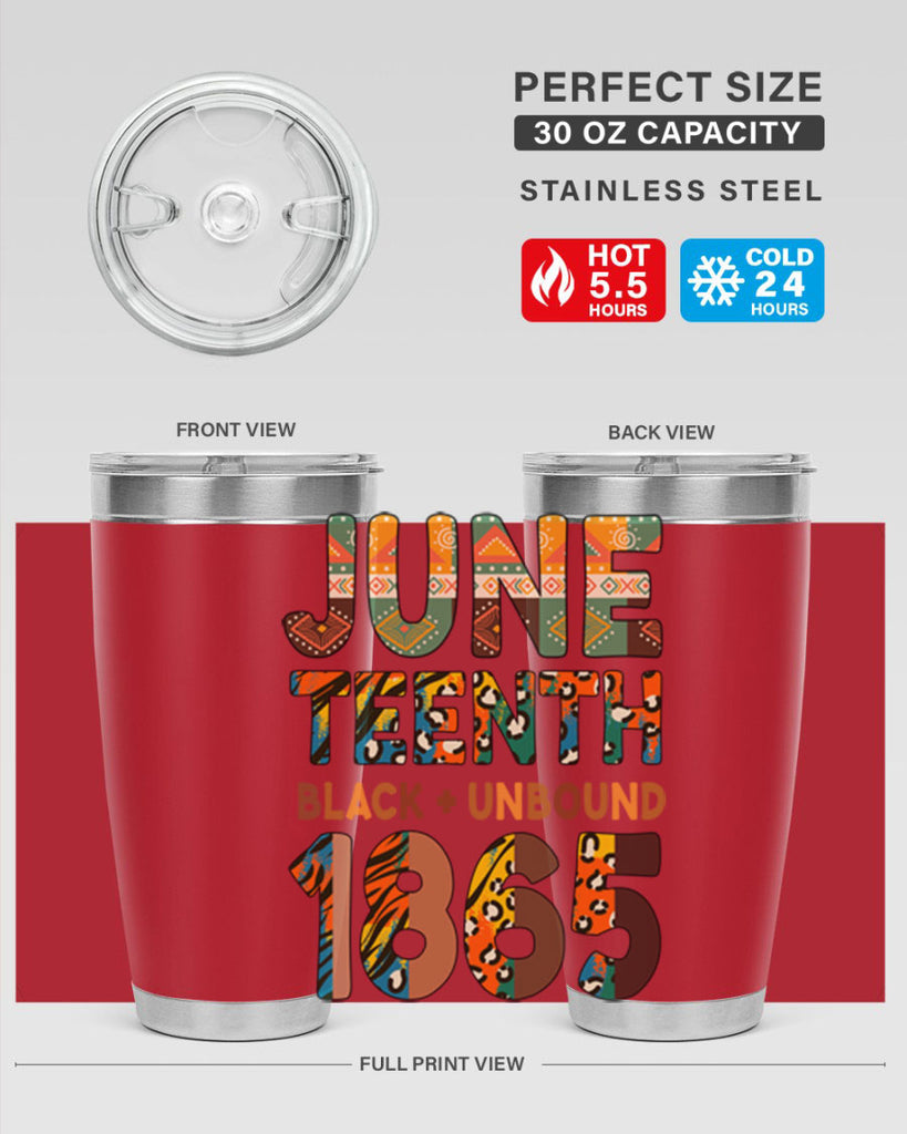 Juneteenth Black Unbound 1865 Png 33#- Juneteenth- tumbler