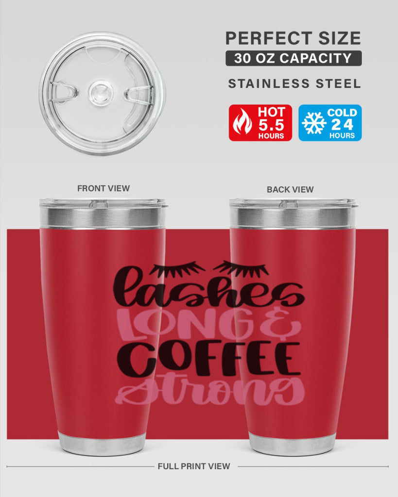 Lashes Long Coffee Strong Style 67#- make up- Tumbler