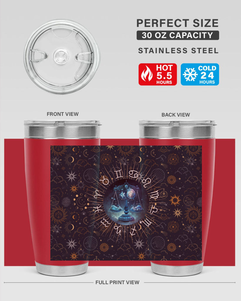 Libra Straight 317#- zodiac- Tumbler