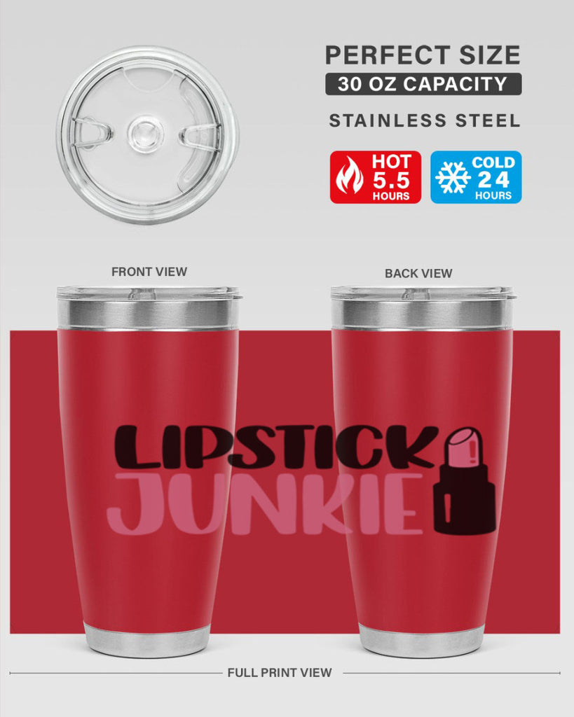 Lipstick Junkie Style 56#- make up- Tumbler