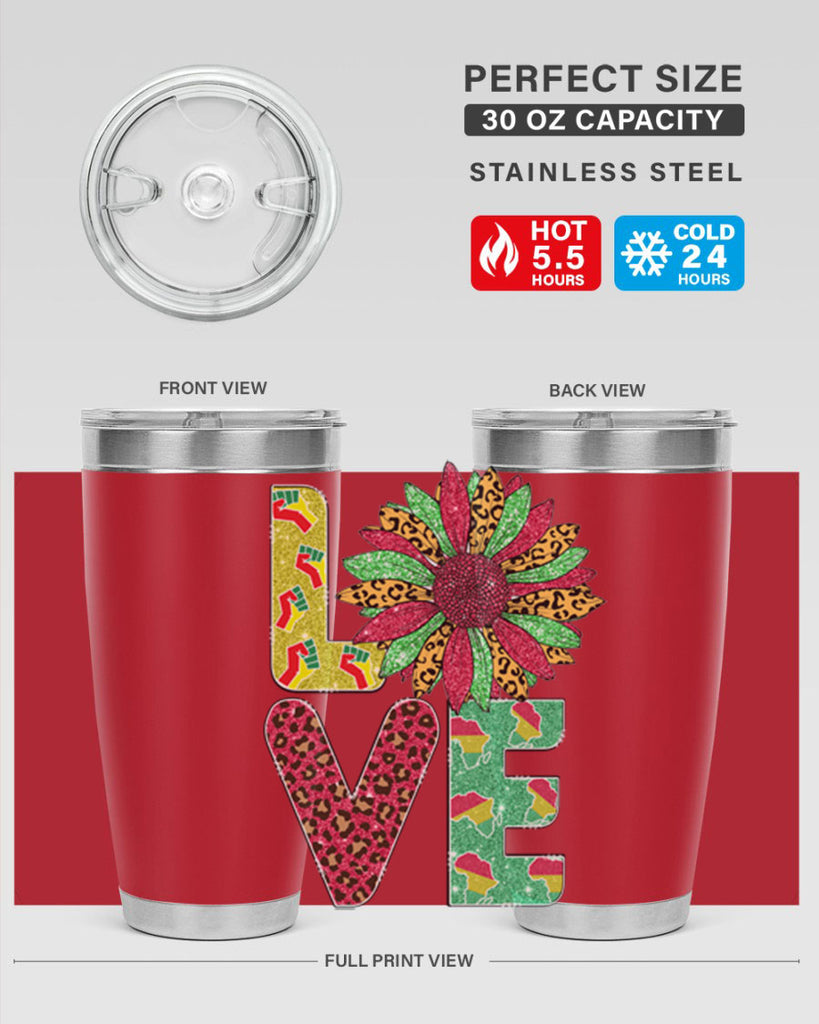 Love Juneteenth Day Fist Sunflower Png 7#- Juneteenth- tumbler
