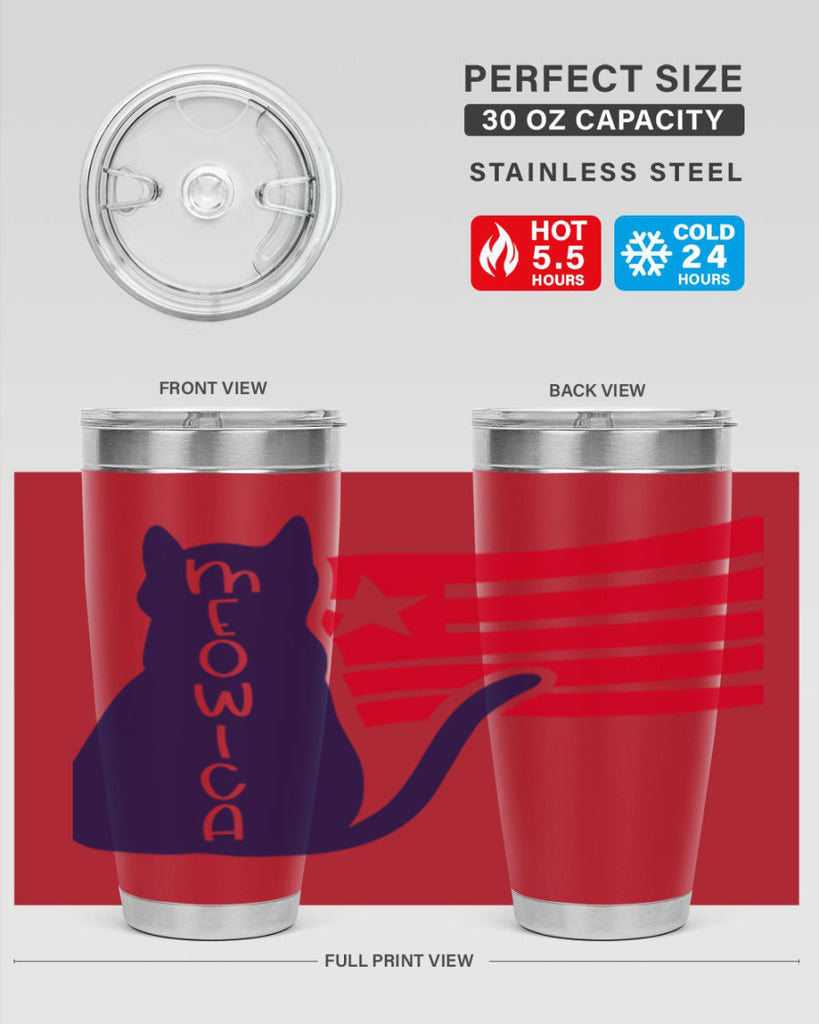 Meowica Style 166#- Fourt Of July- Tumbler