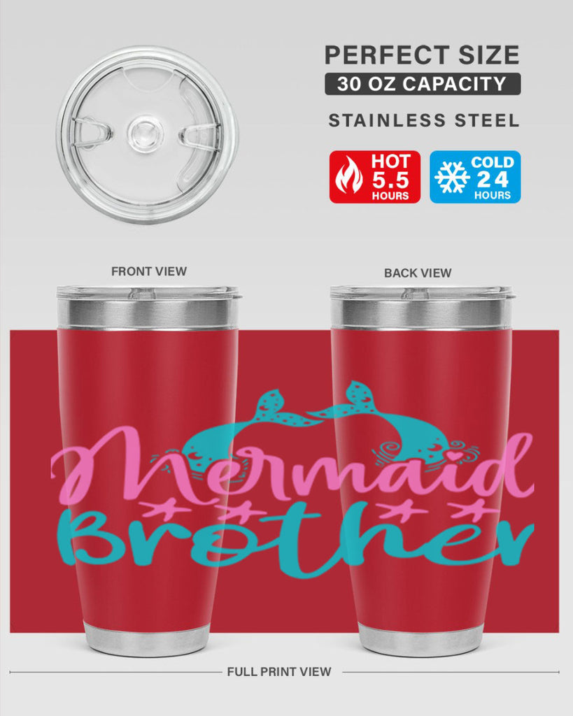 Mermaid Brother 354#- mermaid- Tumbler