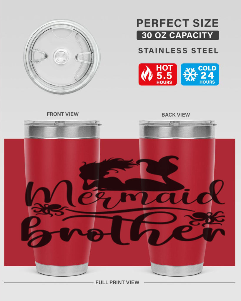 Mermaid Brother 355#- mermaid- Tumbler