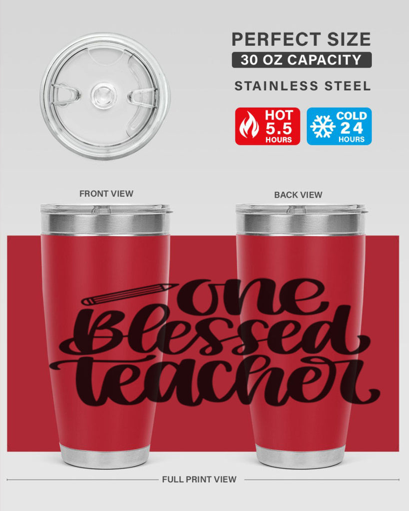 One Blessed Teacher Style 62#- teacher- tumbler
