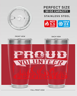 Proud Volunteer Firefighter Style 35#- volunteer- Tumbler
