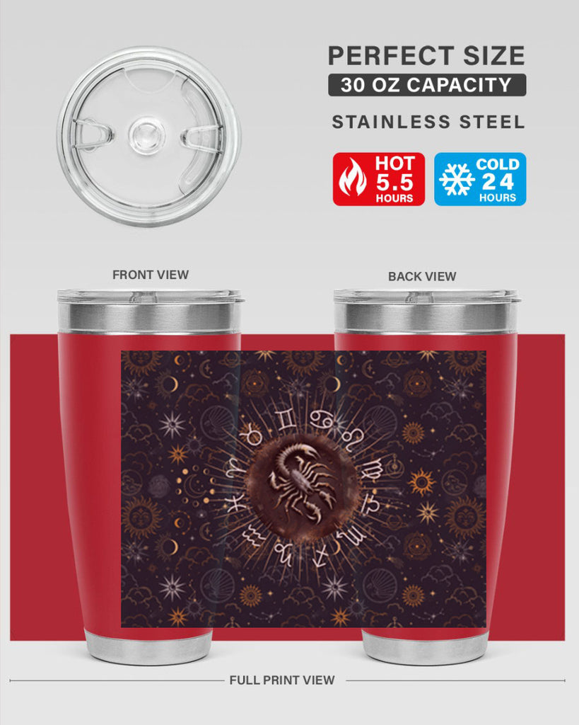 Scorpius Straight 466#- zodiac- Tumbler