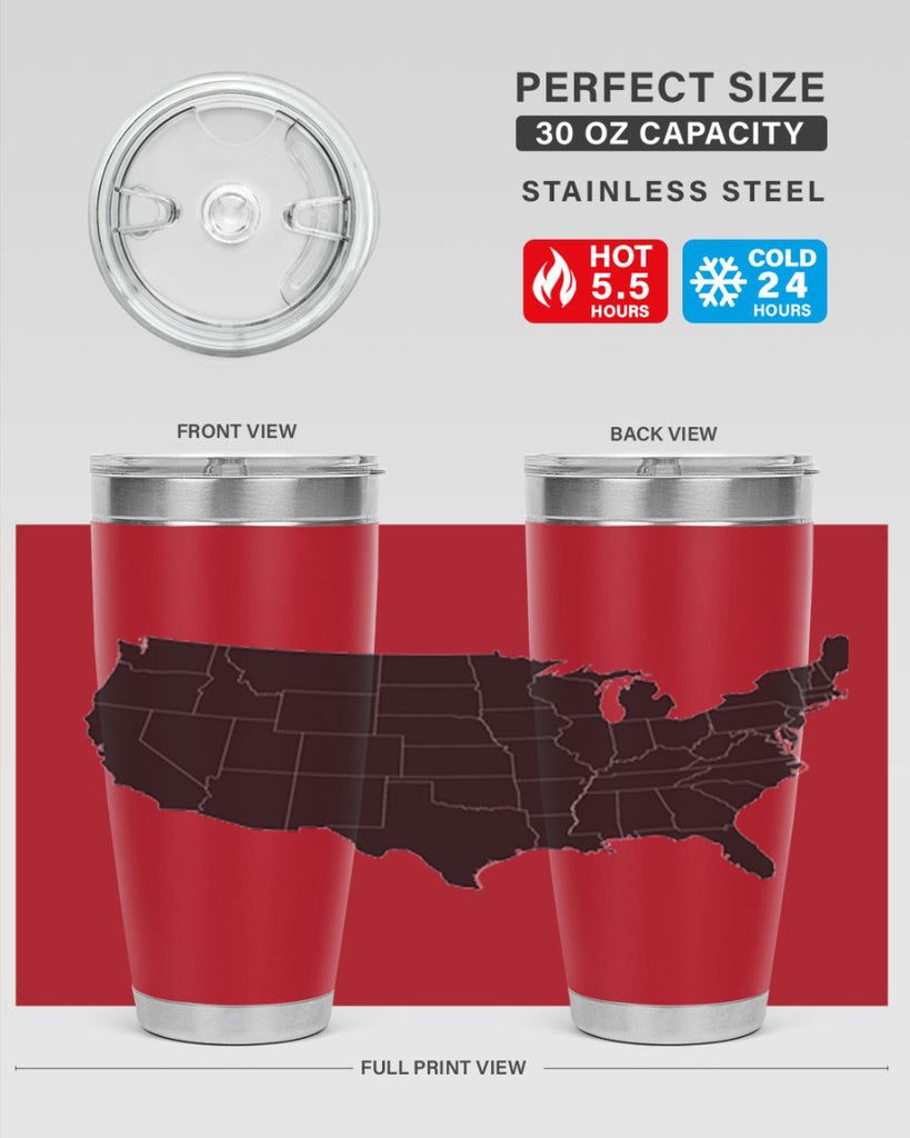 Separate Color Map Style 71#- Fourt Of July- Tumbler