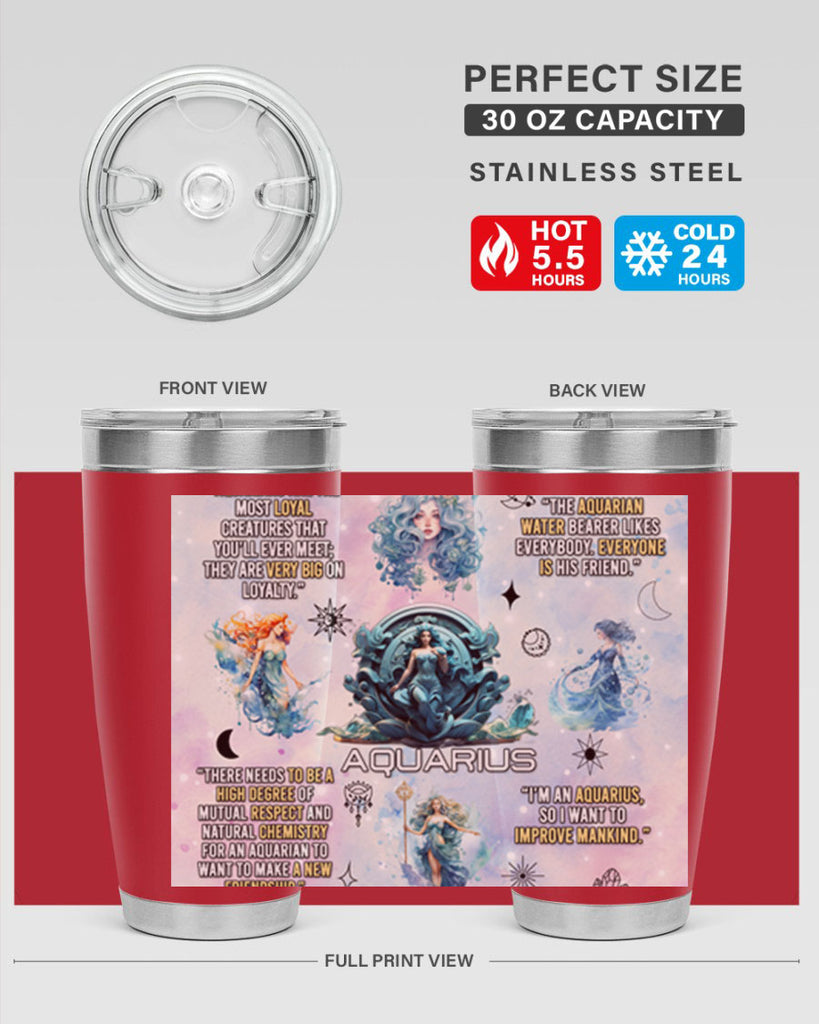 StraightAquarius 468#- zodiac- Tumbler