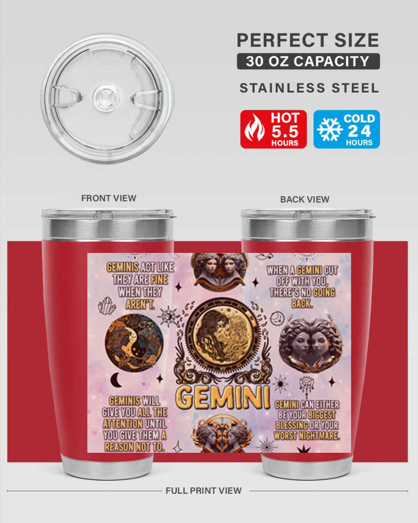 StraightGemini 472#- zodiac- Tumbler