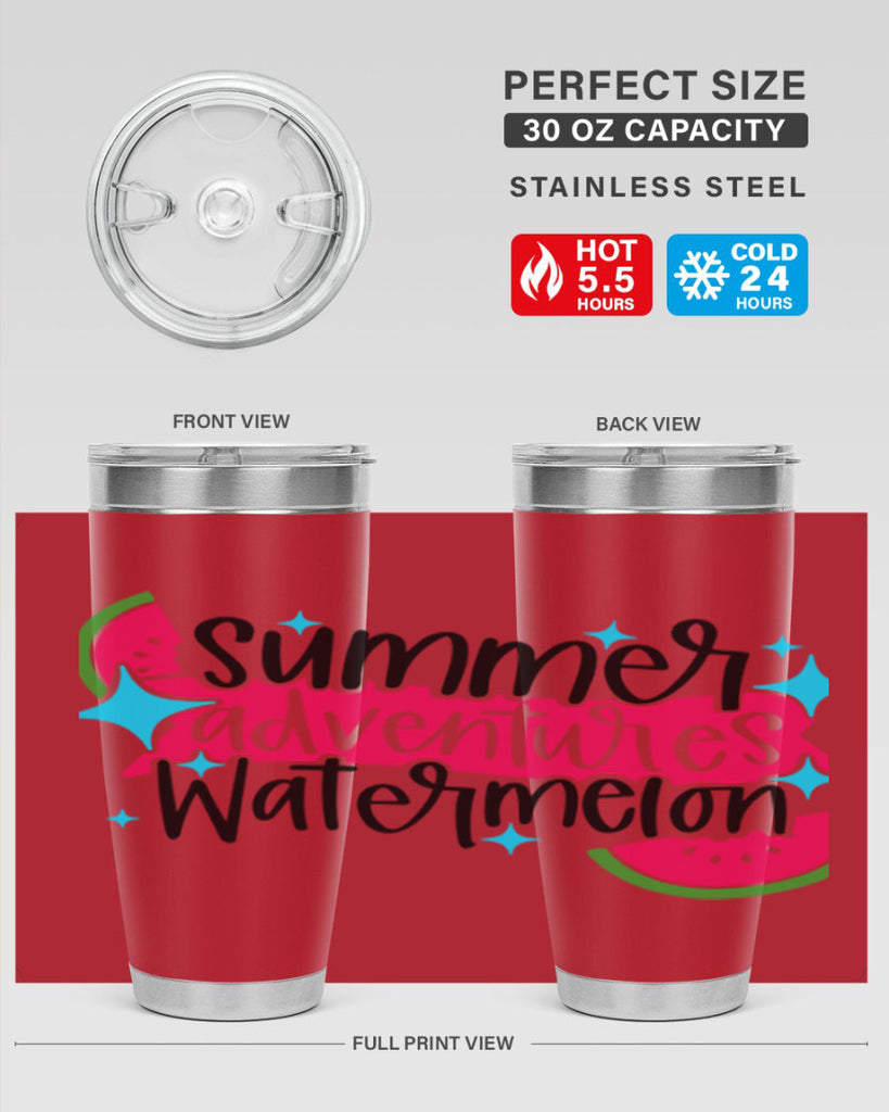 Summer Adventures Watermelon Style 23#- summer- Tumbler