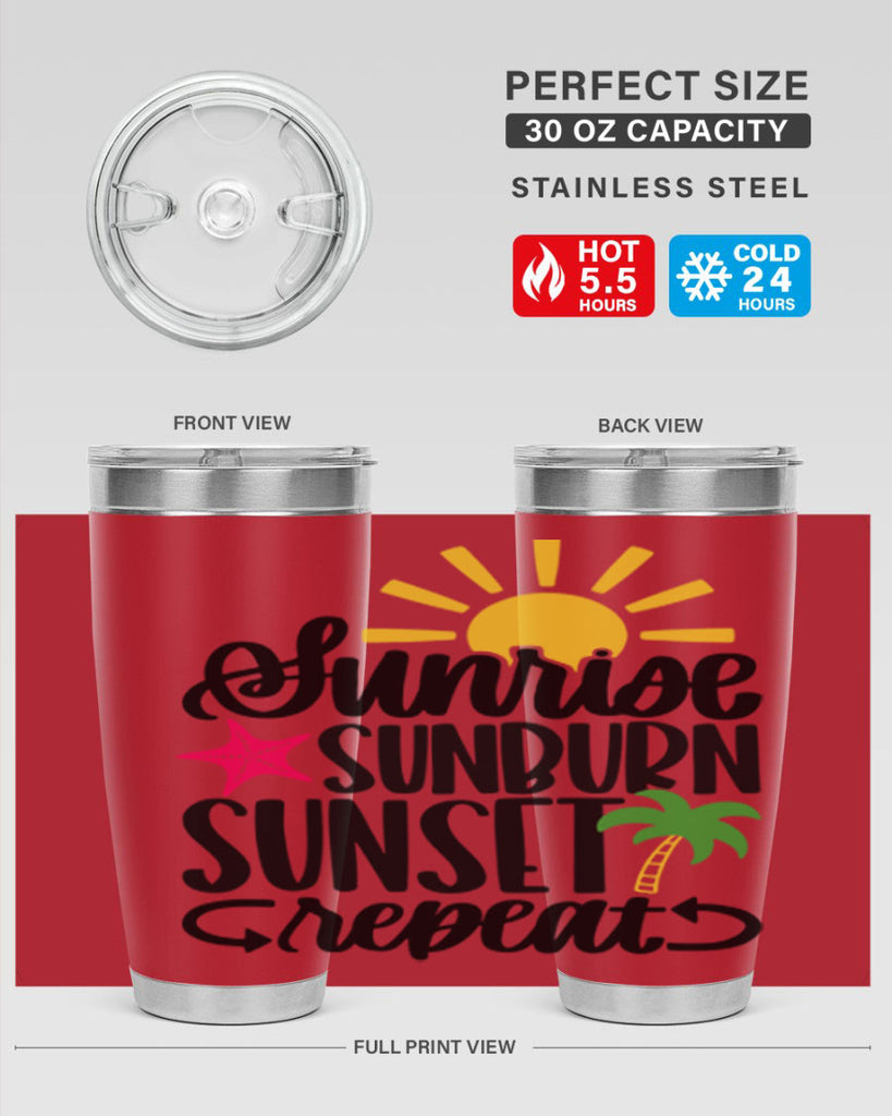 Sunrise Sunburn Sunset Repeat Style 16#- summer- Tumbler
