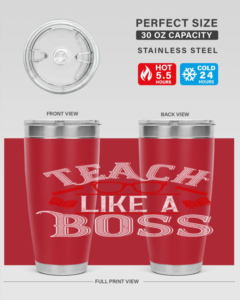 Teach like a boss Style 17#- teacher- tumbler