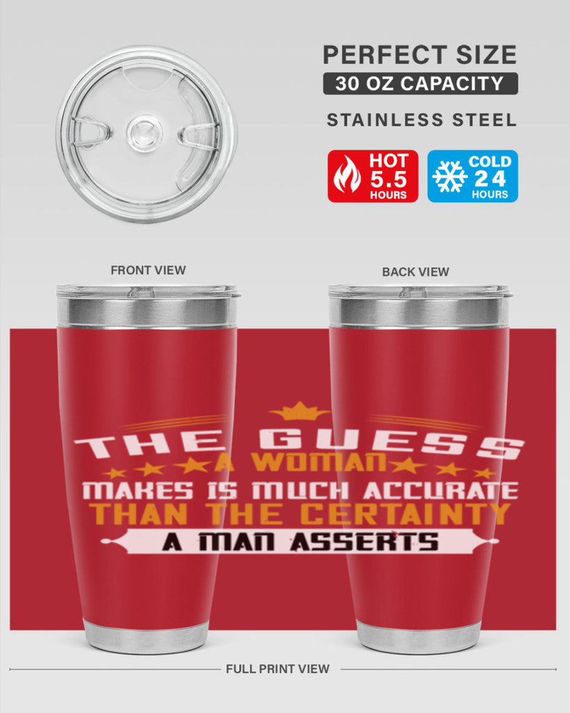 The guess a woman makes is much accurate than the certainty a man asserts Style 33#- womens day- Tumbler