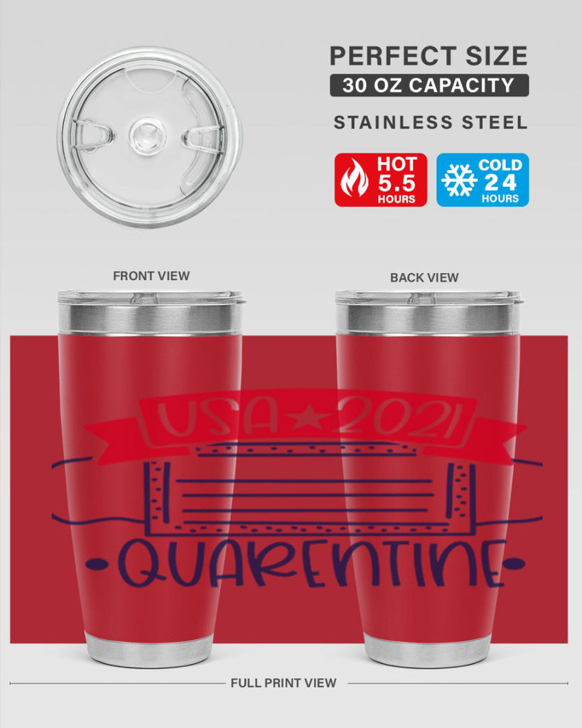 USA Quarentine Style 183#- Fourt Of July- Tumbler