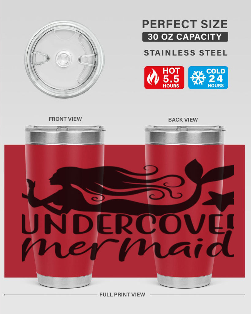 Undercover mermaid 657#- mermaid- Tumbler