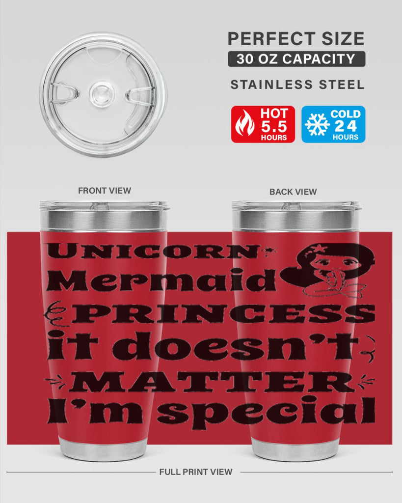 Unicorn Mermaid princess it doesnt 661#- mermaid- Tumbler