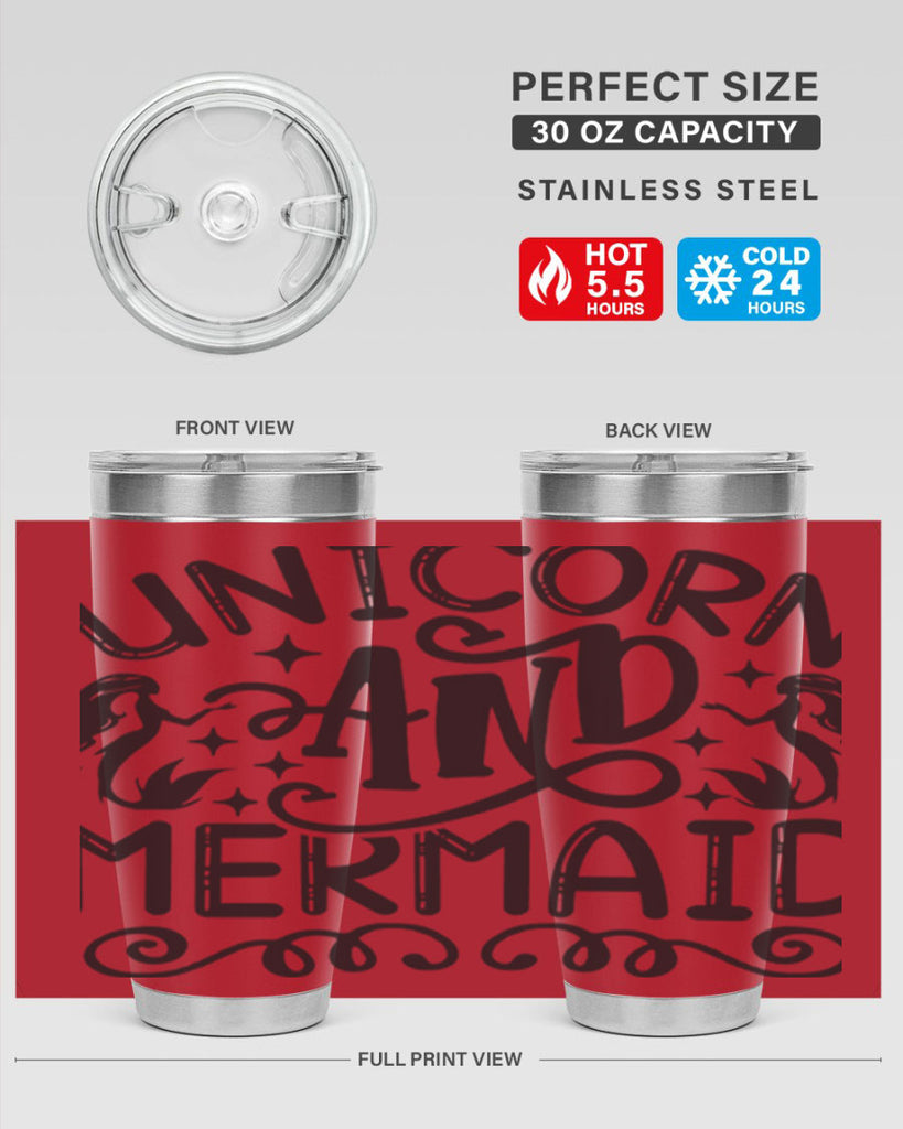 Unicorn and mermaid 660#- mermaid- Tumbler