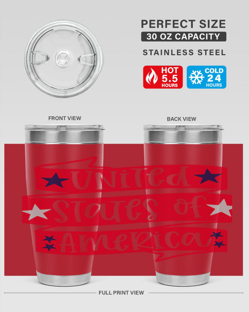 United States Of America Style 177#- Fourt Of July- Tumbler