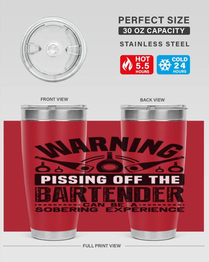 Warning Style 10#- bartender- tumbler