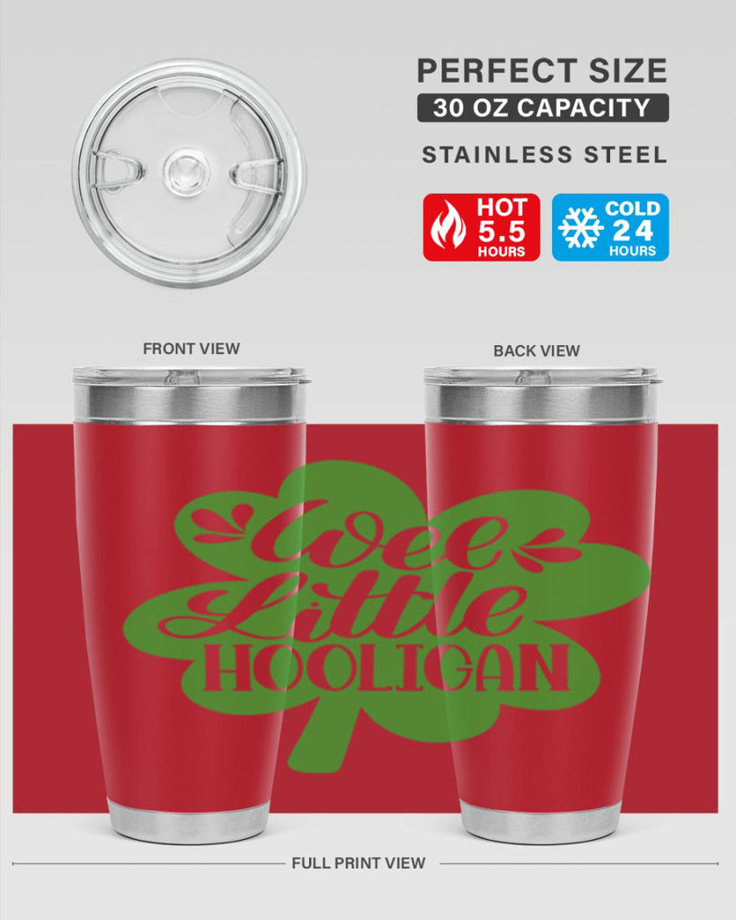Wee Little Hooligan Style 16#- St Patricks Day- Tumbler